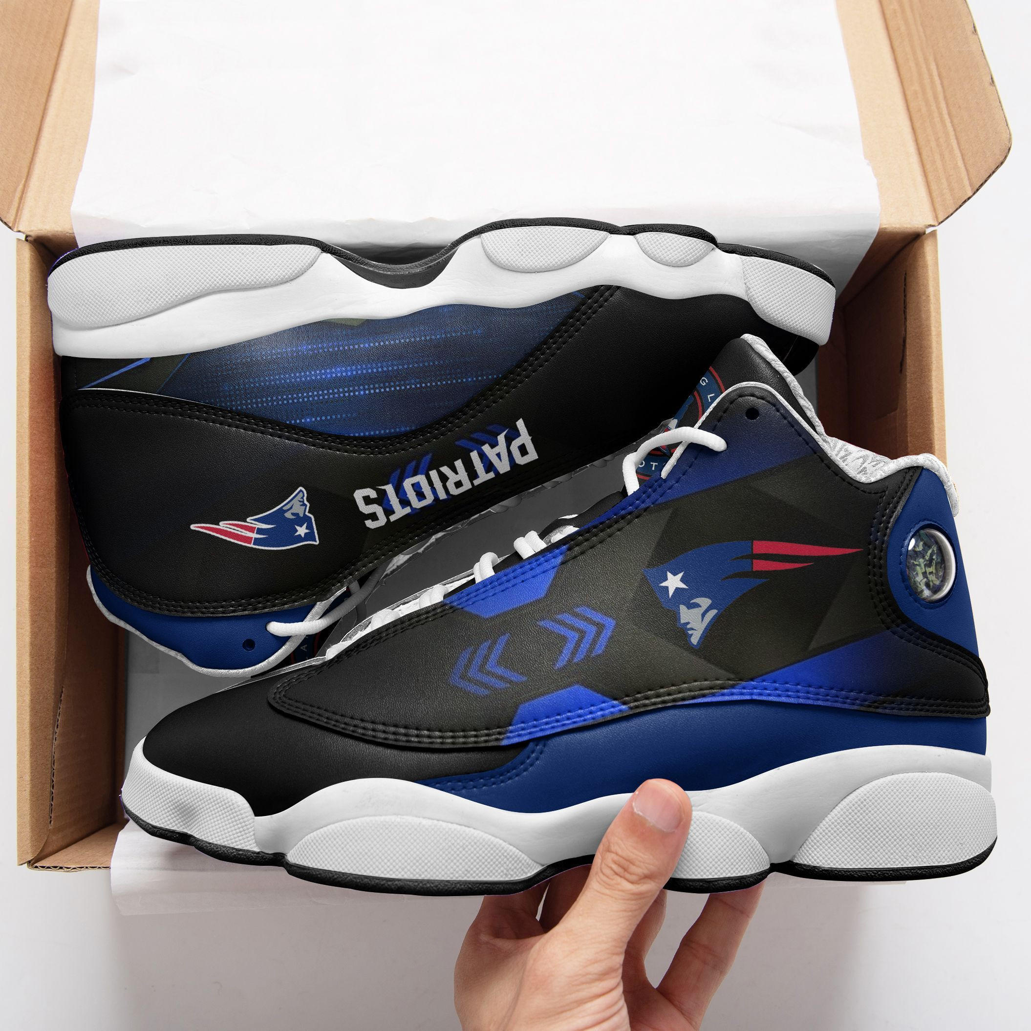 JWFancy New England Patriots NFL AJ13 Sneakers Shoes For Men And Women