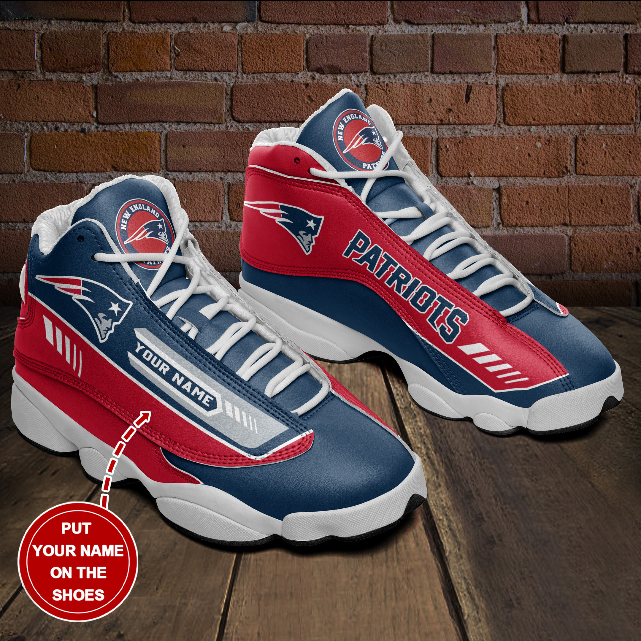 JWFancy New England Patriots NFL AJ13 Sneakers Shoes For Men And Women