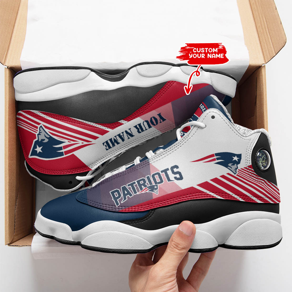 JWFancy New England Patriots NFL AJ13 Sneakers Shoes For Men And Women