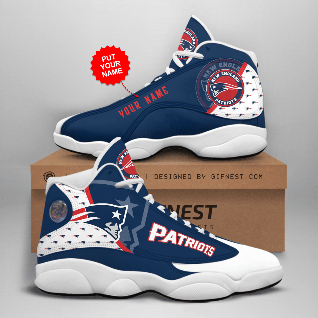 JWFancy New England Patriots NFL AJ13 Sneakers Shoes For Men And Women