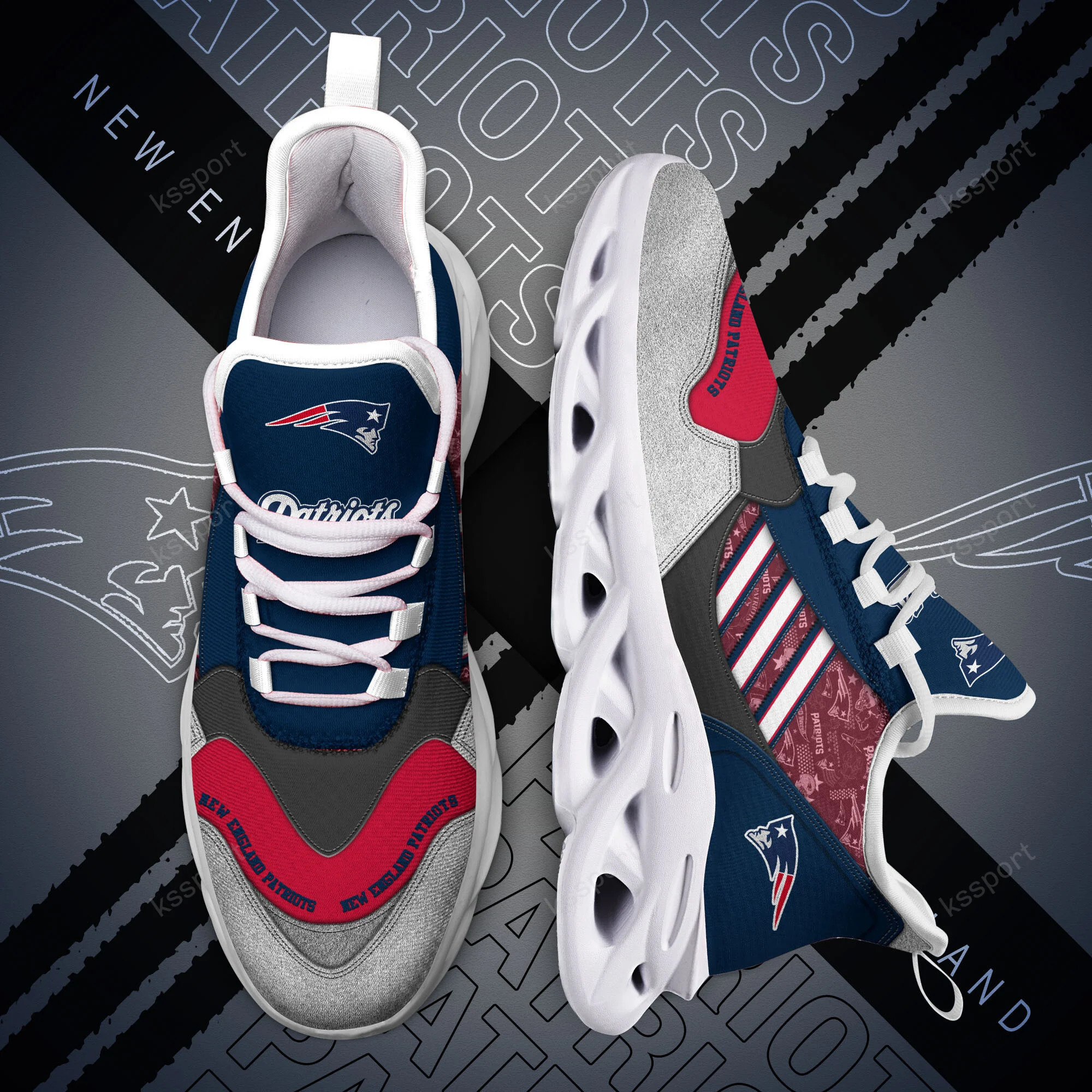 JWFancy New England Patriots NFL Max Soul Shoes Sneakers For Men And Women