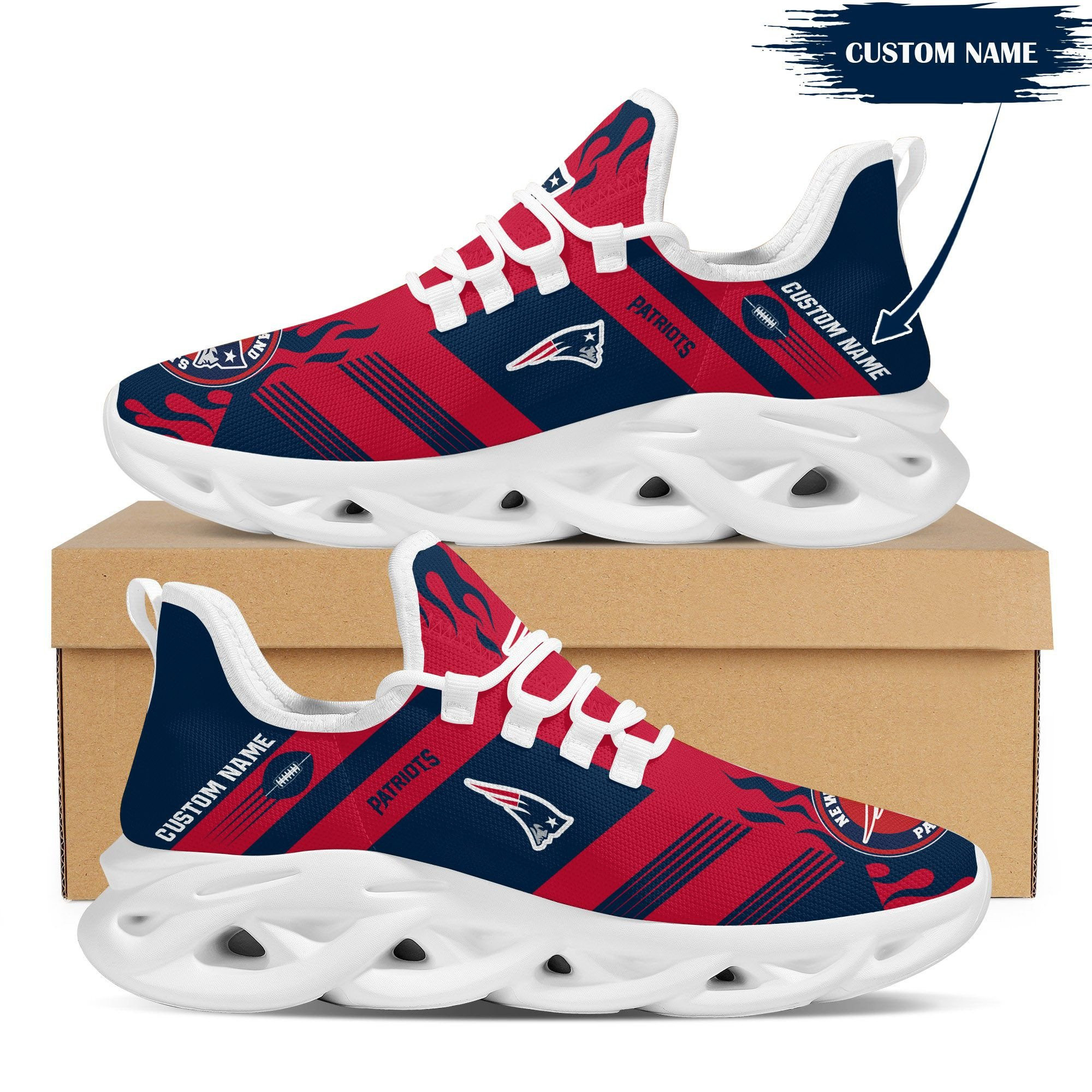 JWFancy New England Patriots NFL Max Soul Shoes Sneakers For Men And Women