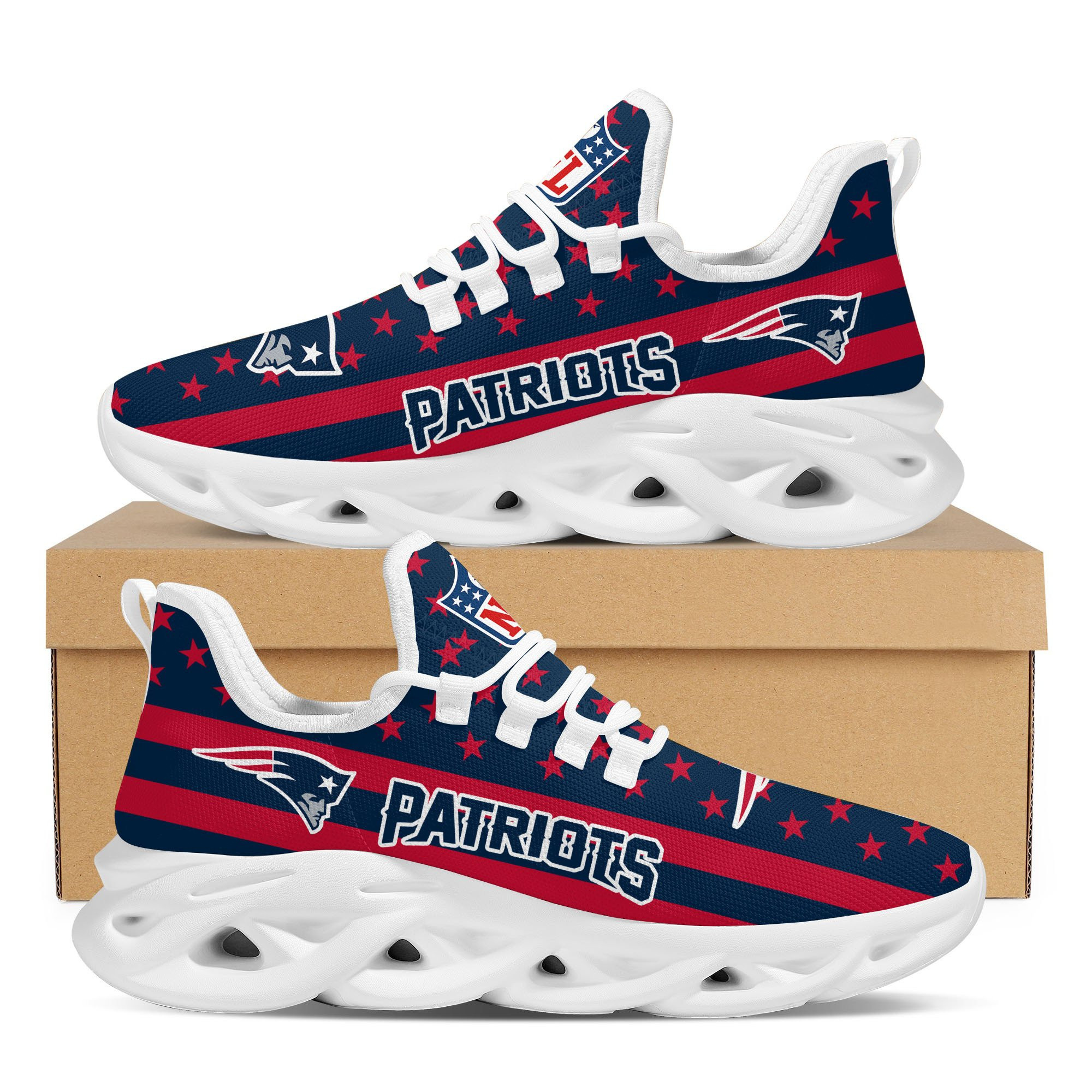 JWFancy New England Patriots NFL Max Soul Shoes Sneakers For Men And Women