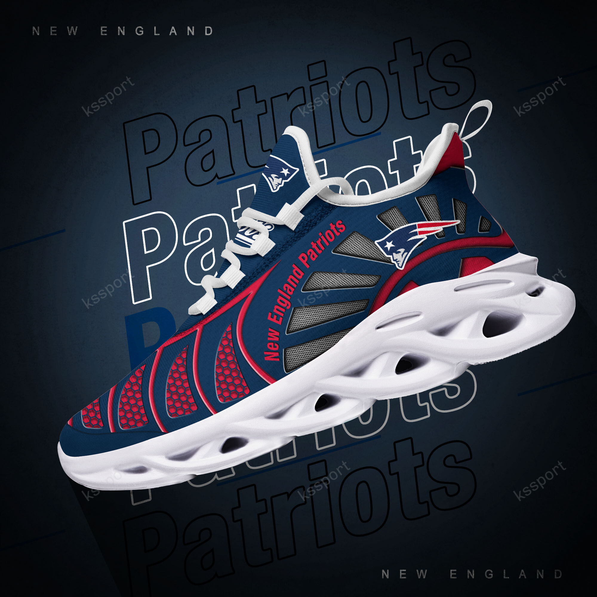 JWFancy New England Patriots NFL Max Soul Shoes Sneakers For Men And Women