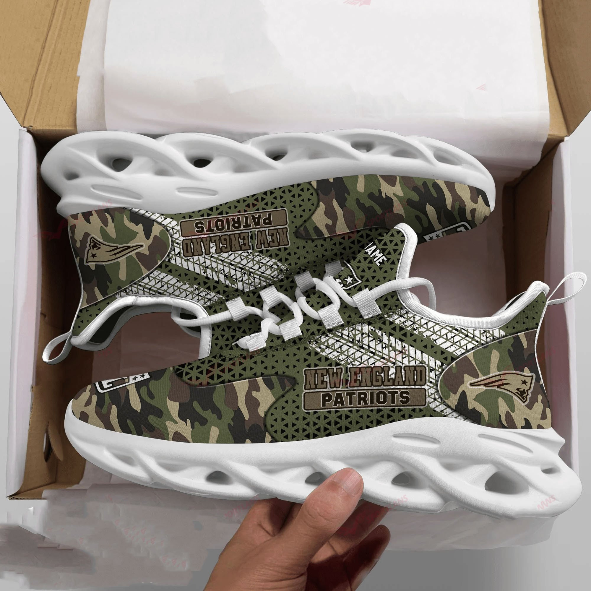 JWFancy New England Patriots NFL Max Soul Shoes Sneakers For Men And Women