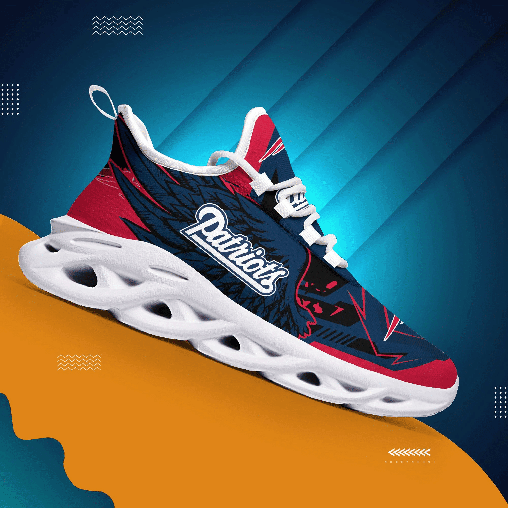 JWFancy New England Patriots NFL Max Soul Shoes Sneakers For Men And Women