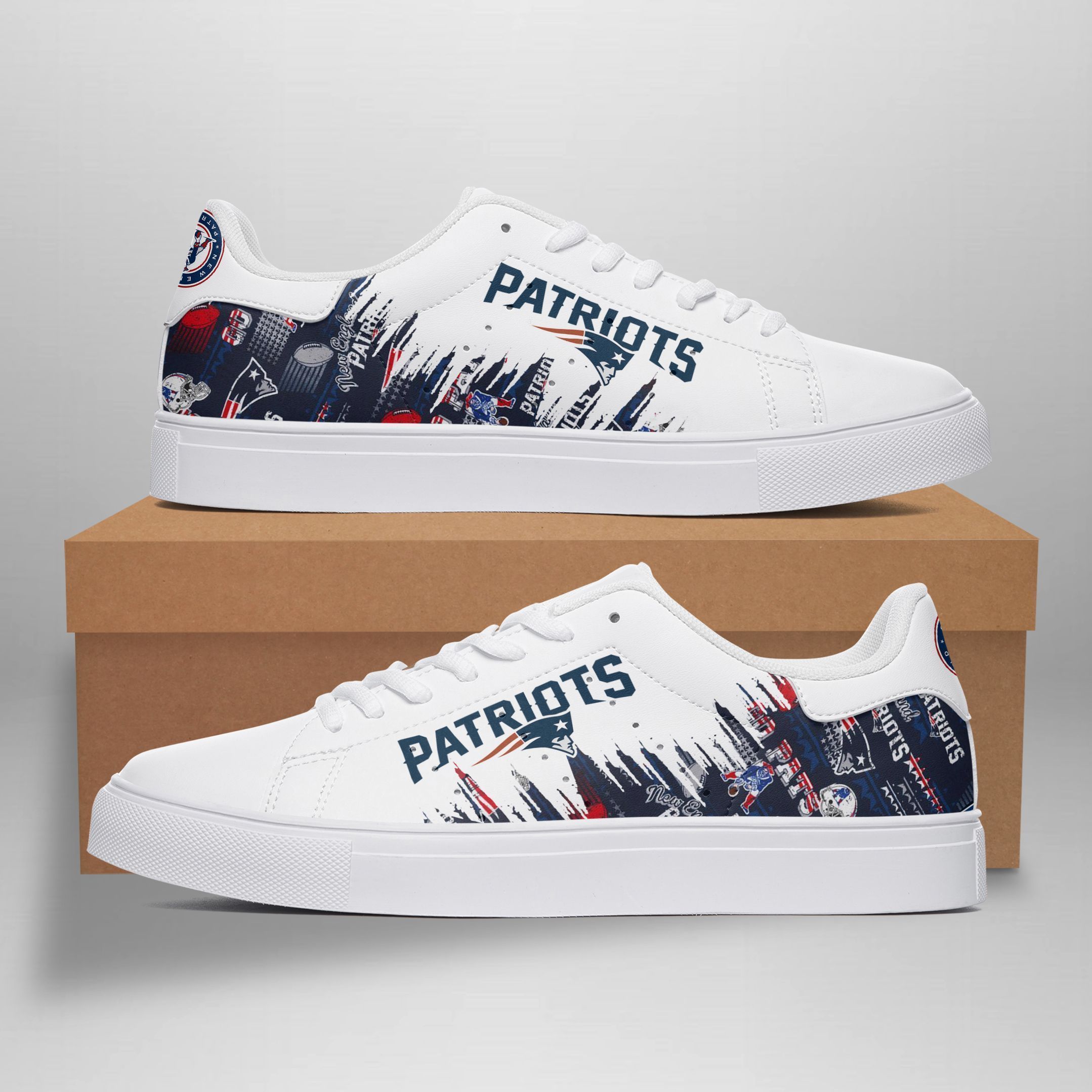 JWFancy New England Patriots Skate Stan Shoes Sneakes For Men And Women