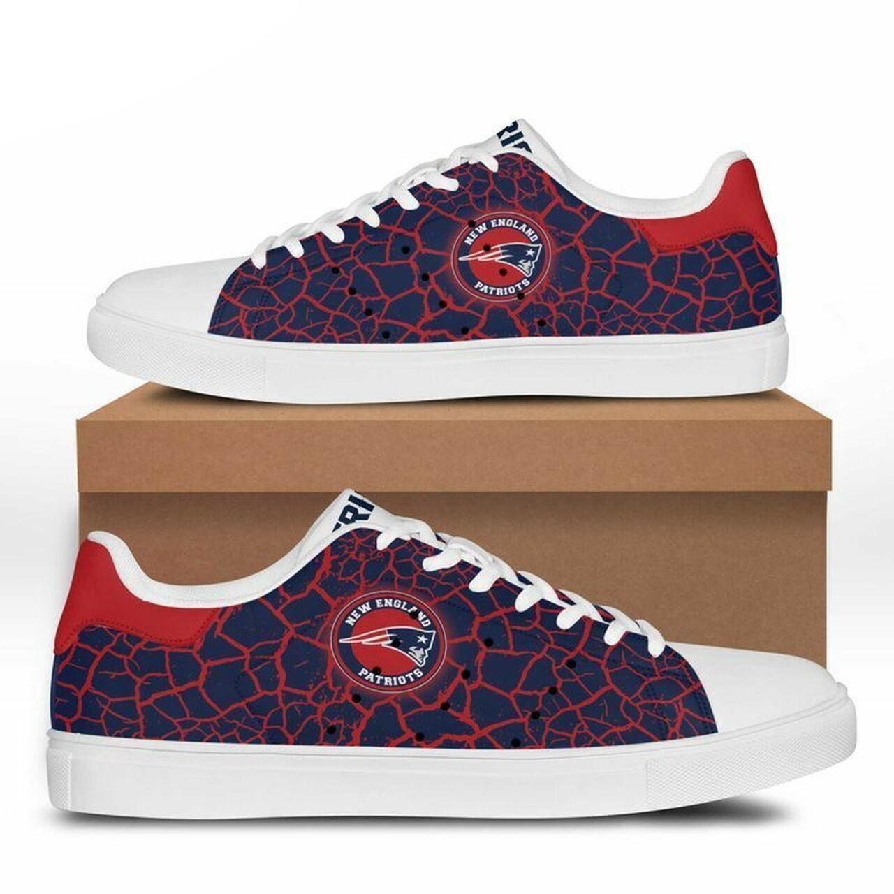 JWFancy New England Patriots Skate Stan Shoes Sneakes For Men And Women