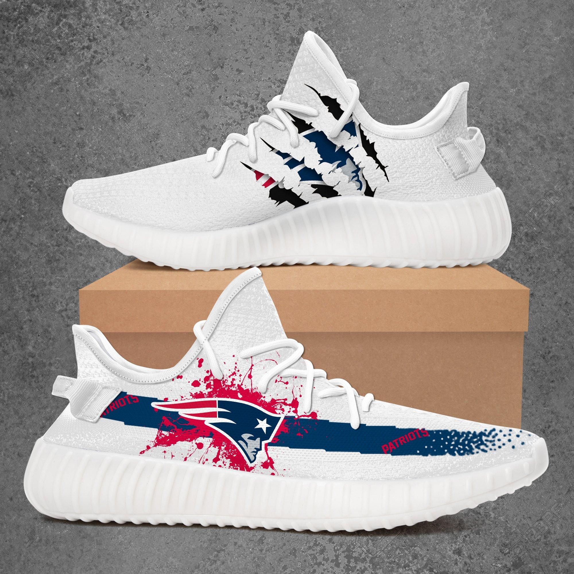 JWFancy New England Patriots Yeezy Boost Shoes For Men And Women