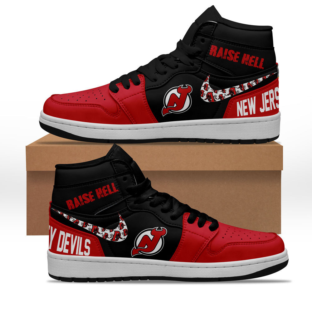 JWFancy New Jersey Devils AJ1 High Sneakers Shoes For Men And Women