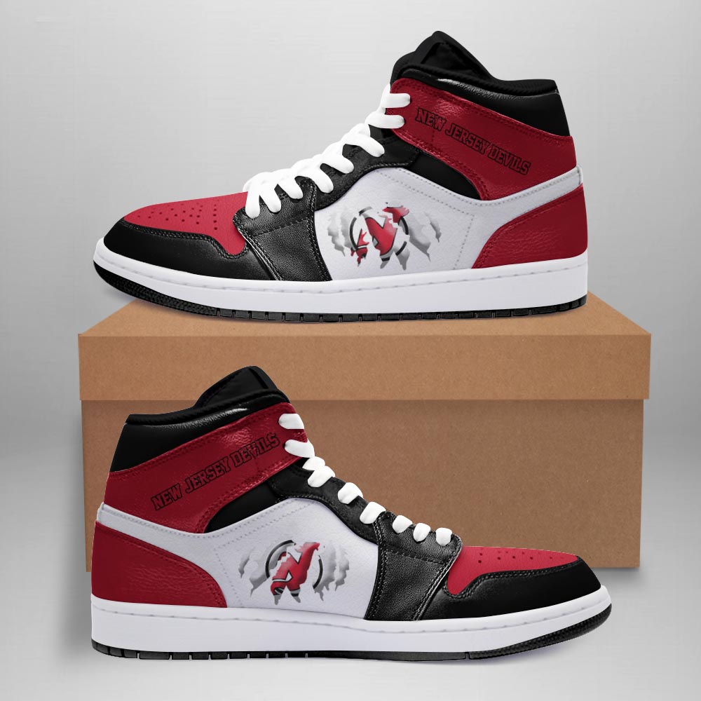 JWFancy New Jersey Devils AJ1 High Sneakers Shoes For Men And Women
