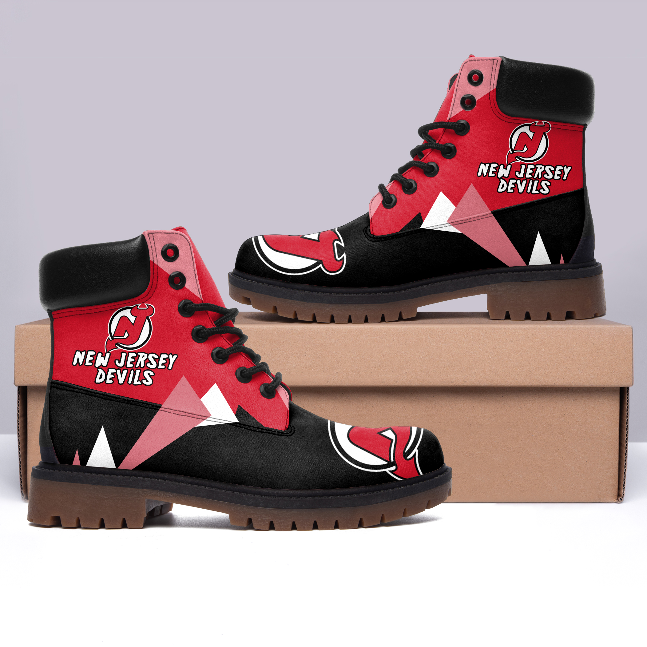 JWFancy New Jersey Devils Boots Shoes For Men And Women