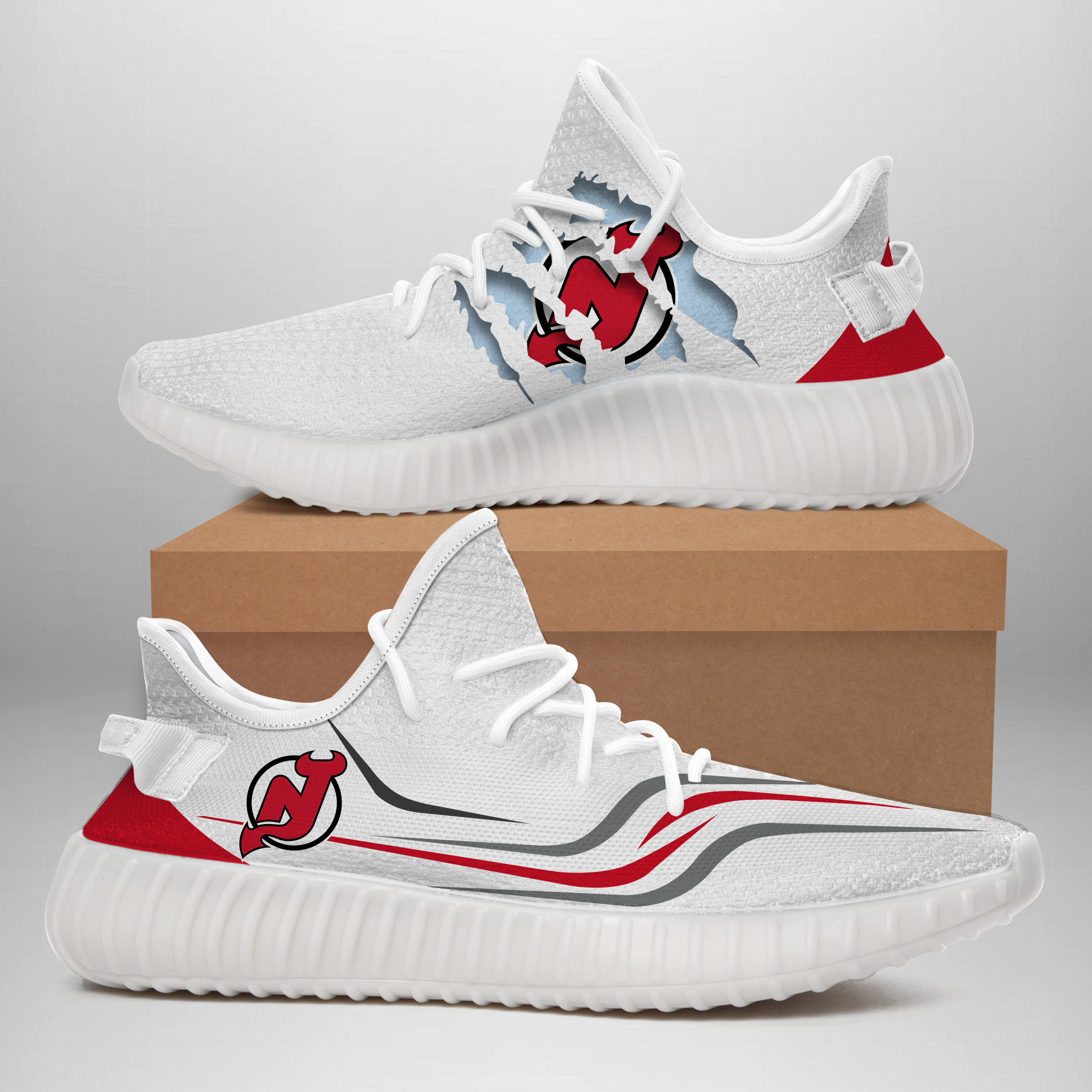 JWFancy New Jersey Devils Yeezy Boost Shoes For Men And Women