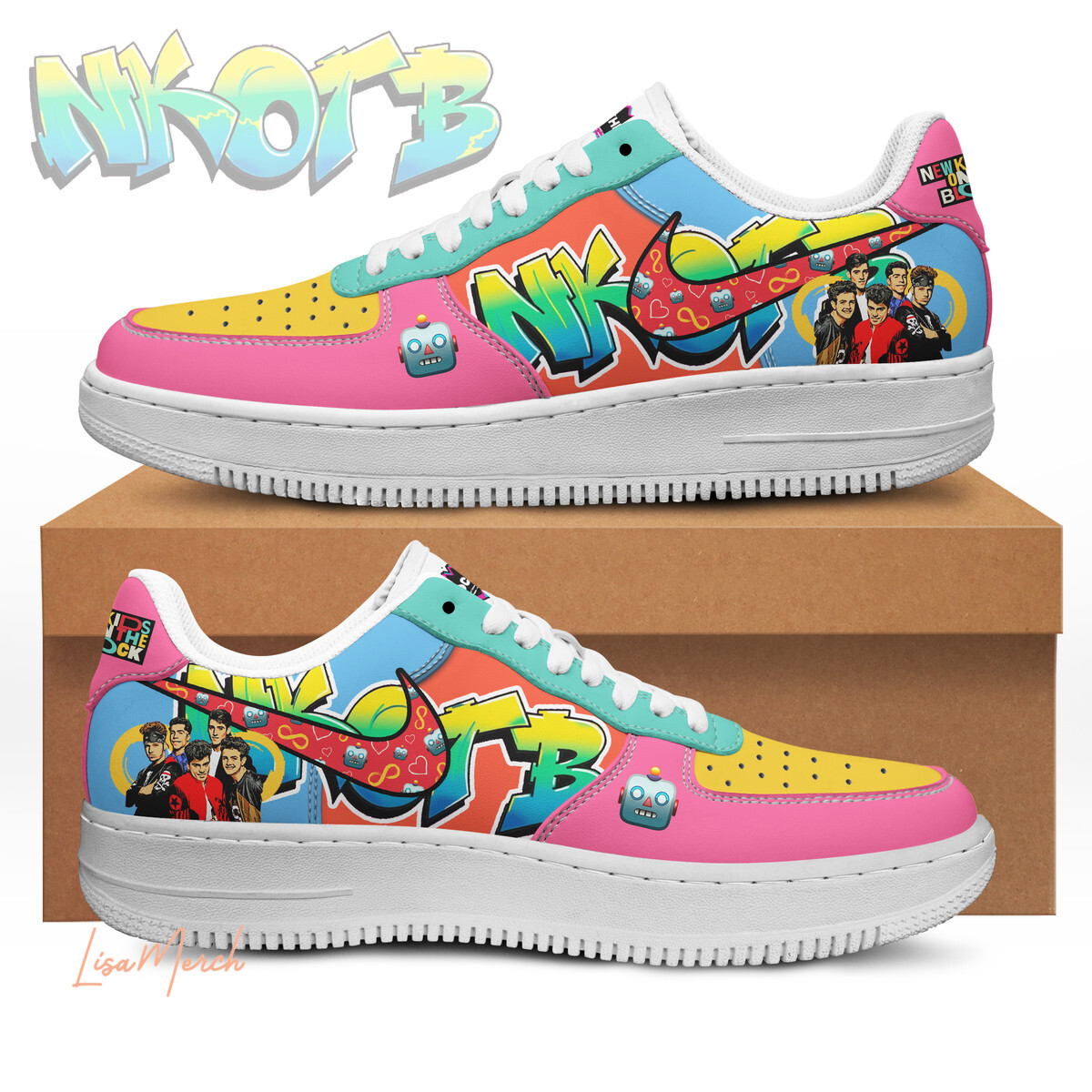 JWFancy New Kids on the Block Air Low-Top Sneakers Shoes For Men And Women