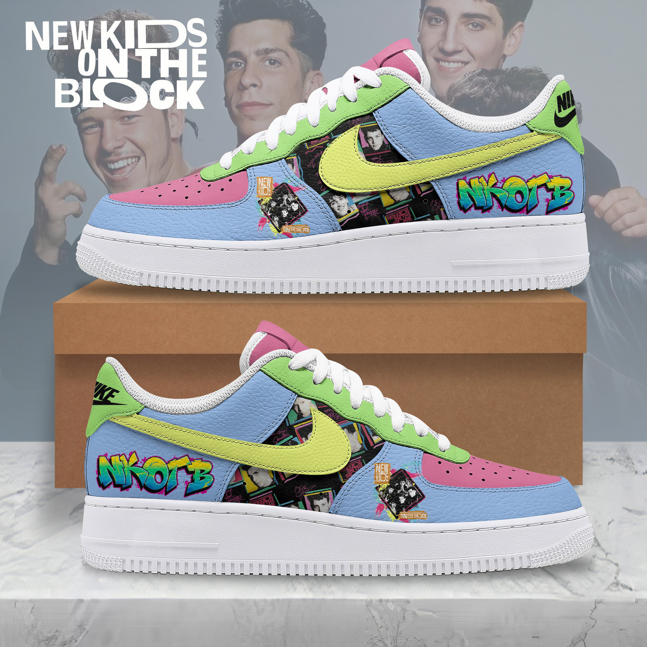 JWFancy New Kids on the Block Air Low-Top Sneakers Shoes For Men And Women
