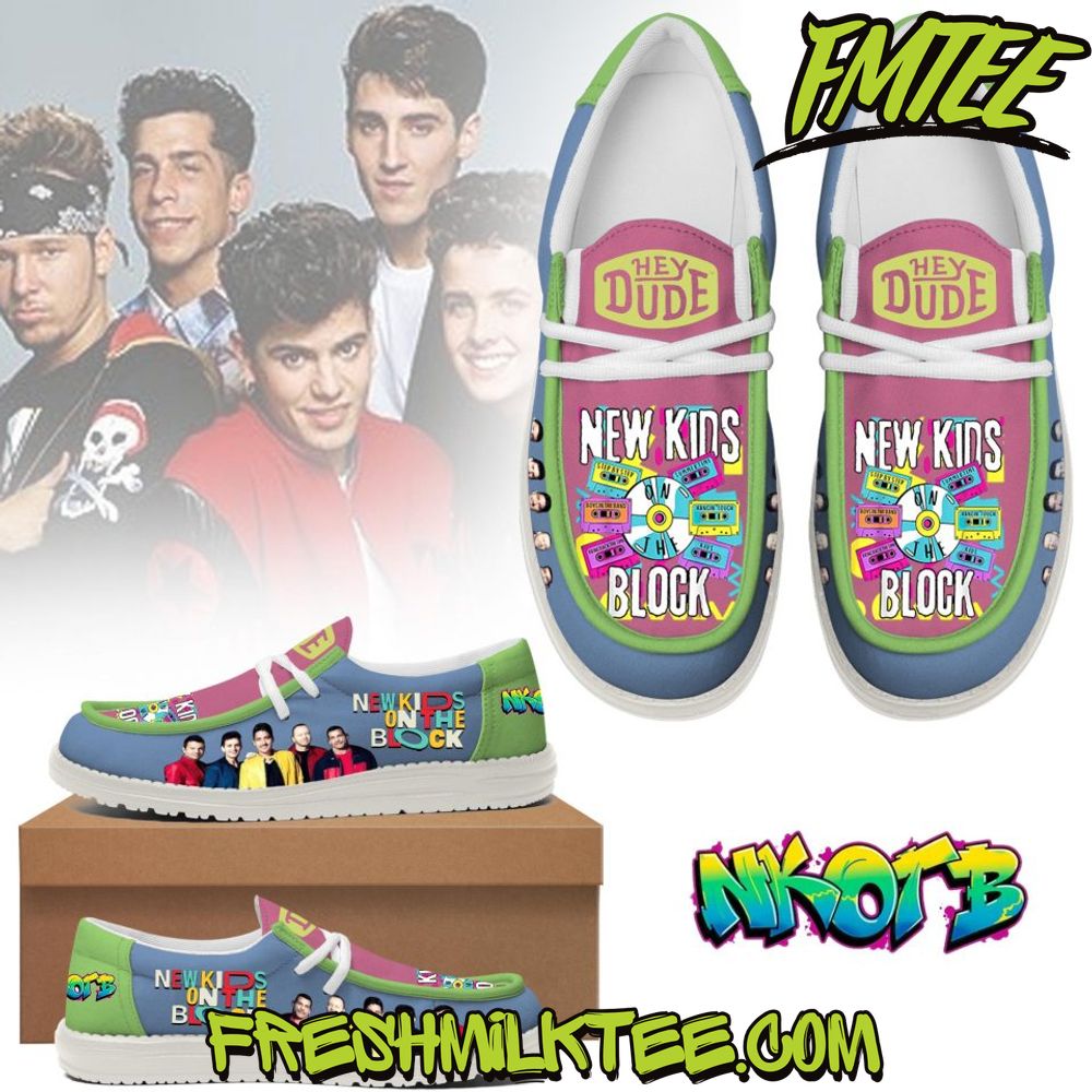 JWFancy New Kids on the Block Hey Dude Shoes Wally Men's Lace Up Loafers Comfortable For Men And Women