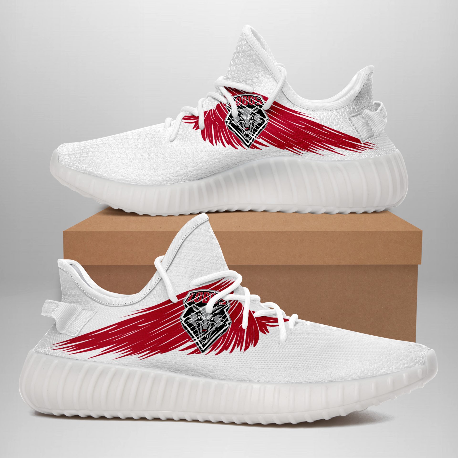 JWFancy New Mexico Lobos Yeezy Boost Shoes For Men And Women