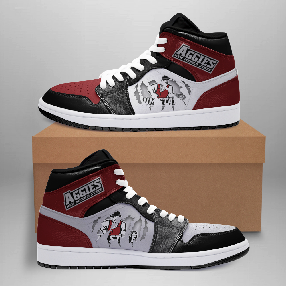 JWFancy New Mexico State Aggies AJ1 High Sneakers Shoes For Men And Women