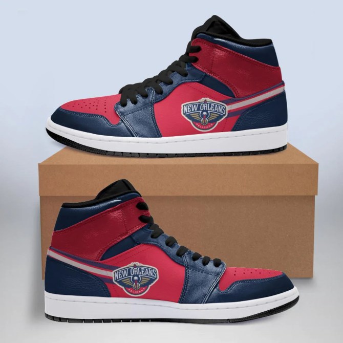 JWFancy New Orleans Pelicans NBA AJ1 High Sneakers Shoes For Men And Women
