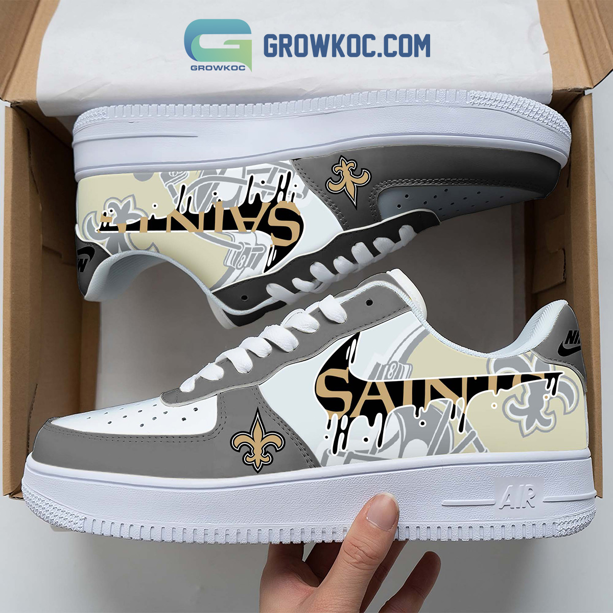 JWFancy New Orleans Saints Air Low-Top Sneakers Shoes For Men And Women
