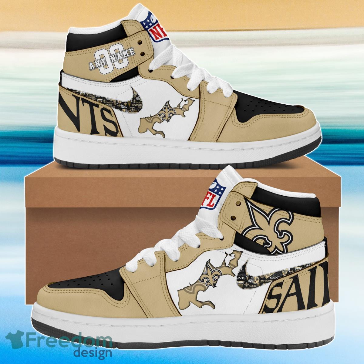 JWFancy New Orleans Saints AJ1 High Sneakers Shoes For Men And Women