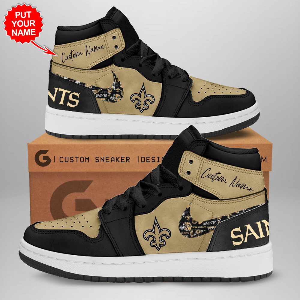 JWFancy New Orleans Saints AJ1 High Sneakers Shoes For Men And Women