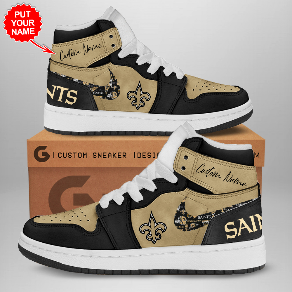 JWFancy New Orleans Saints AJ1 High Sneakers Shoes For Men And Women