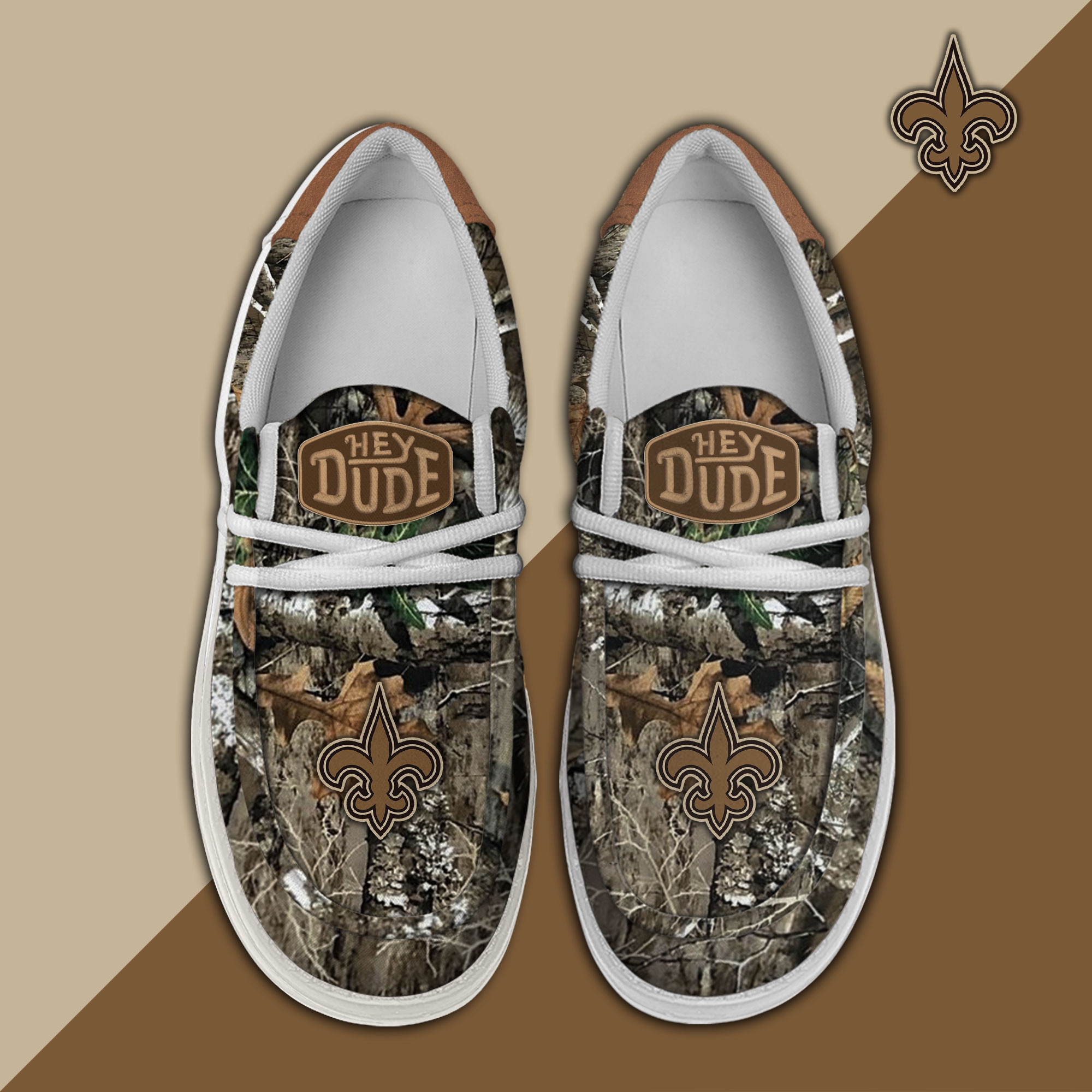 JWFancy New Orleans Saints Hey Dude Shoes Wally Men's Lace Up Loafers Comfortable For Men And Women
