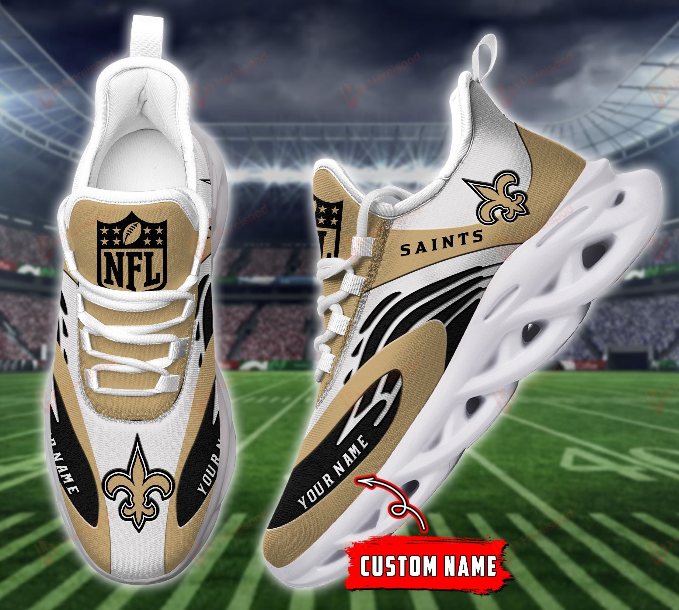 JWFancy New Orleans Saints Max Soul Shoes Sneakers For Men And Women