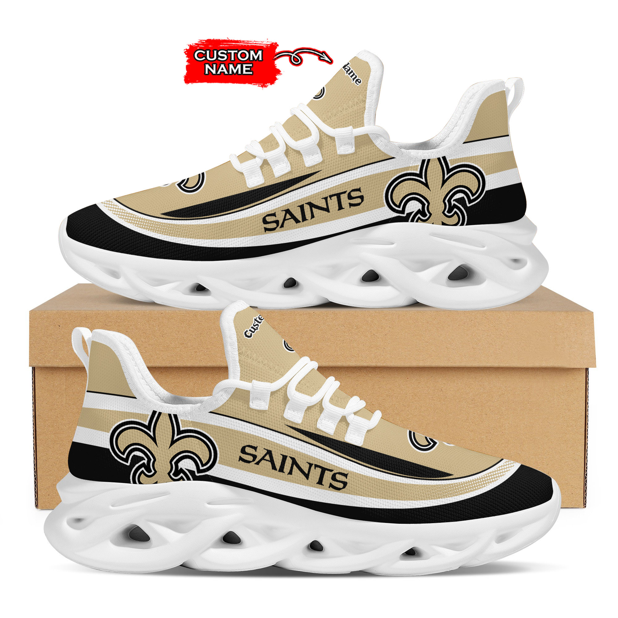 JWFancy New Orleans Saints Max Soul Shoes Sneakers For Men And Women