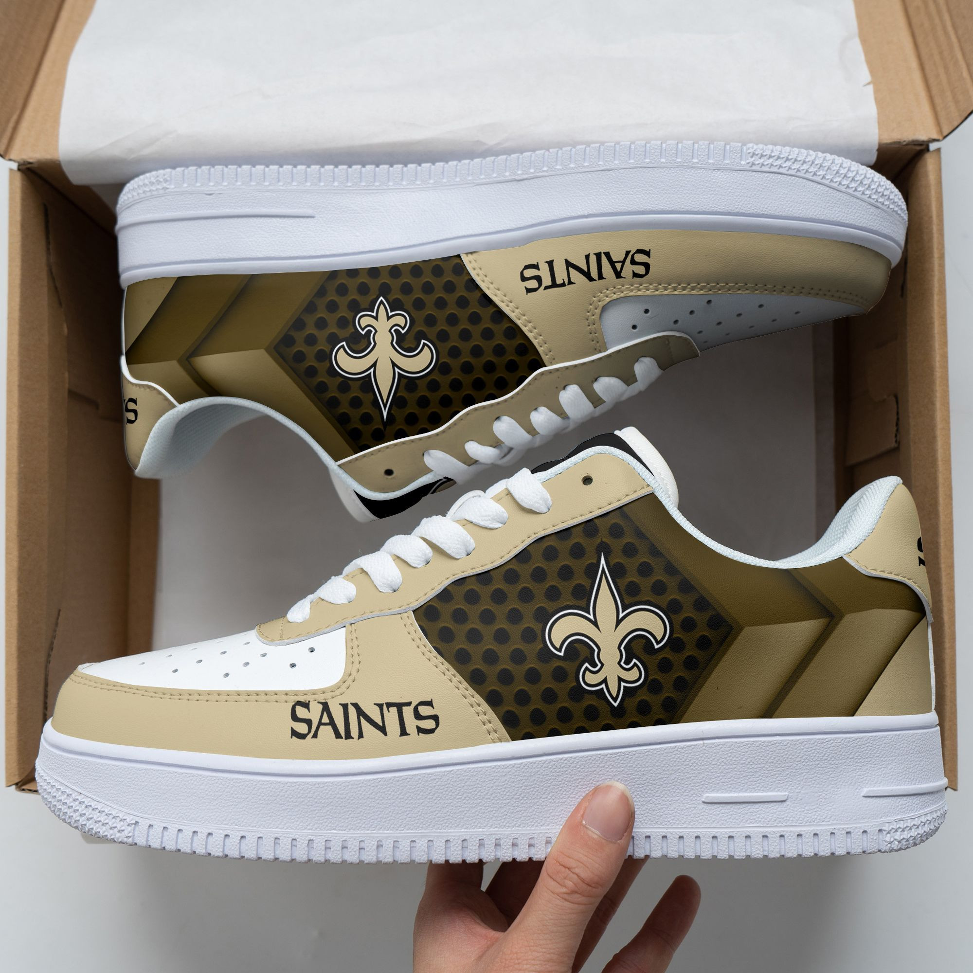 JWFancy New Orleans Saints NFL Air Low-Top Sneakers Shoes For Men And Women