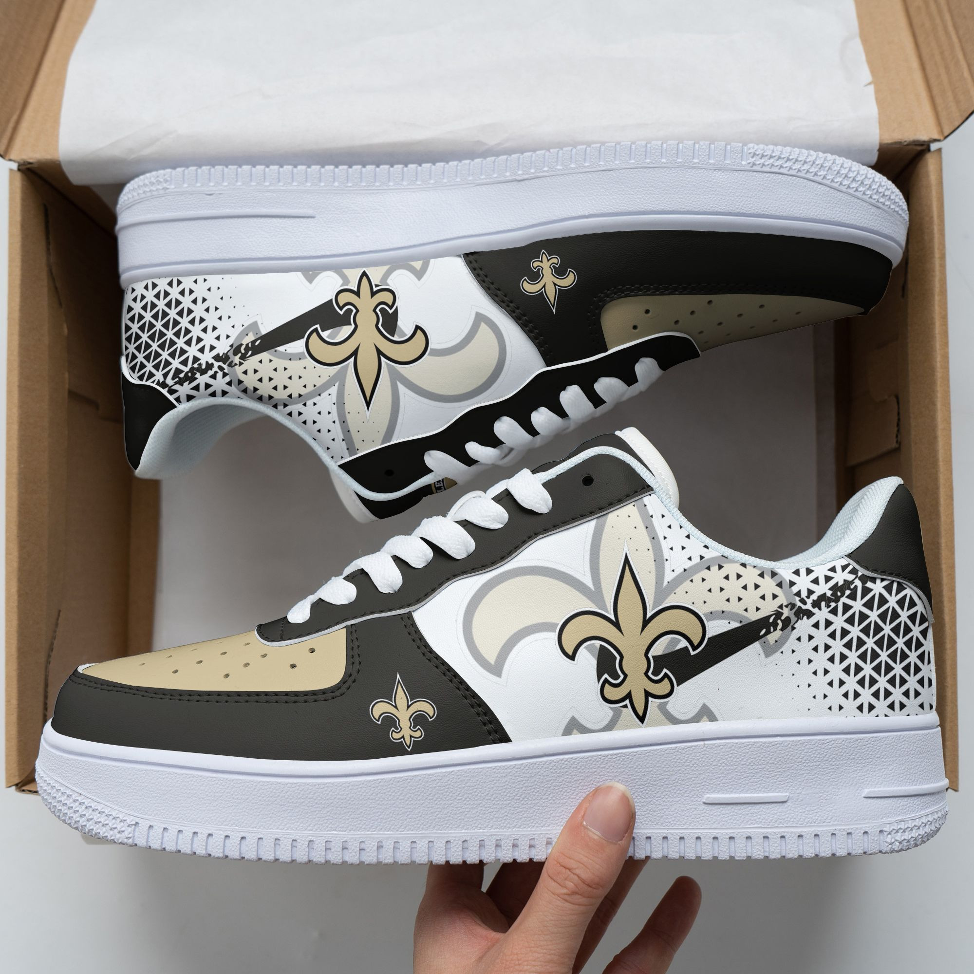 JWFancy New Orleans Saints NFL Air Low-Top Sneakers Shoes For Men And Women