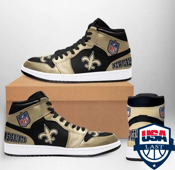 JWFancy New Orleans Saints NFL AJ1 High Sneakers Shoes For Men And Women