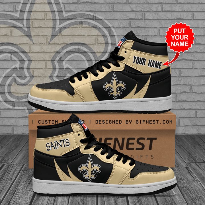 JWFancy New Orleans Saints NFL AJ1 High Sneakers Shoes For Men And Women
