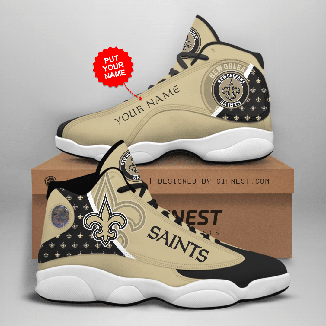 JWFancy New Orleans Saints NFL AJ13 Sneakers Shoes For Men And Women