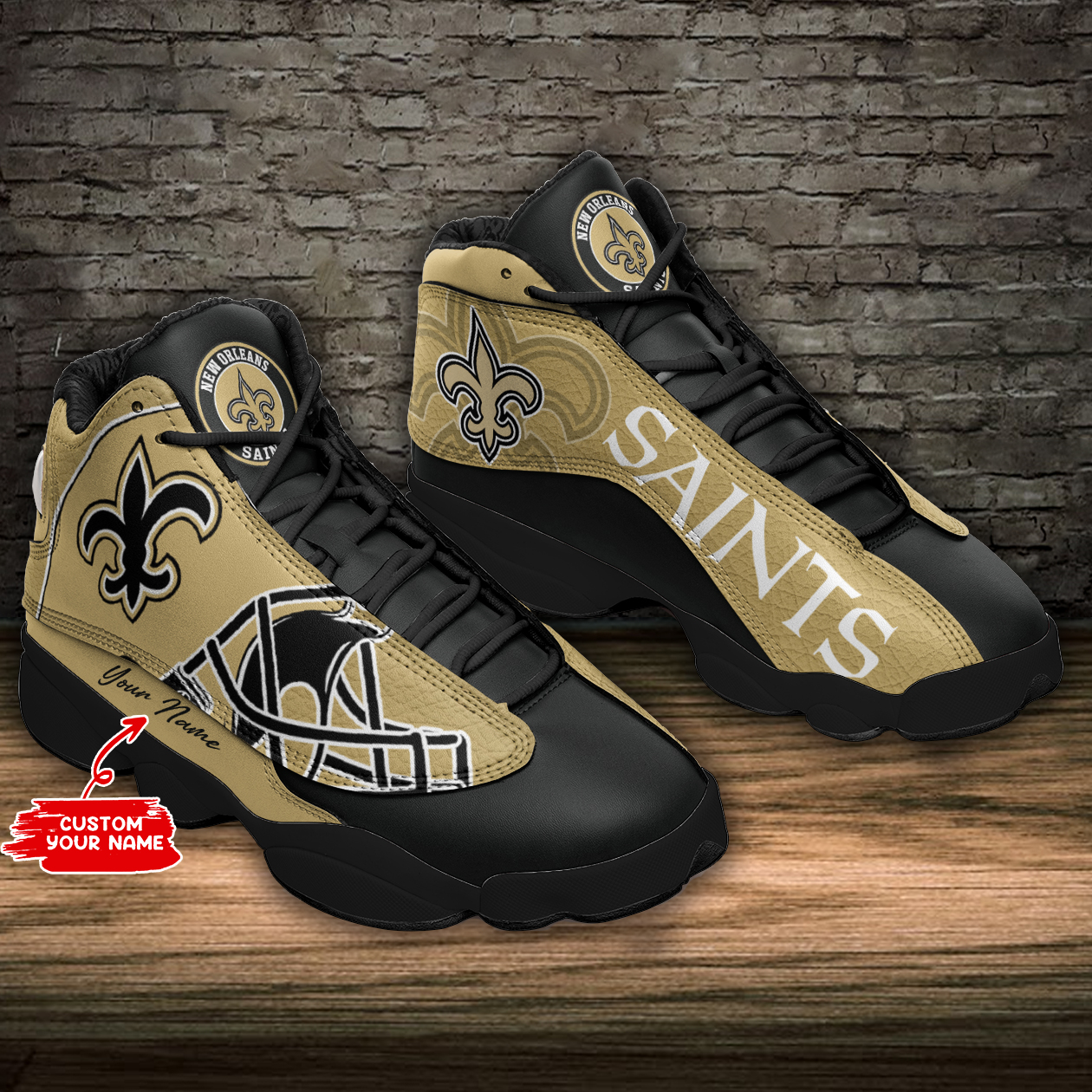 JWFancy New Orleans Saints NFL AJ13 Sneakers Shoes For Men And Women