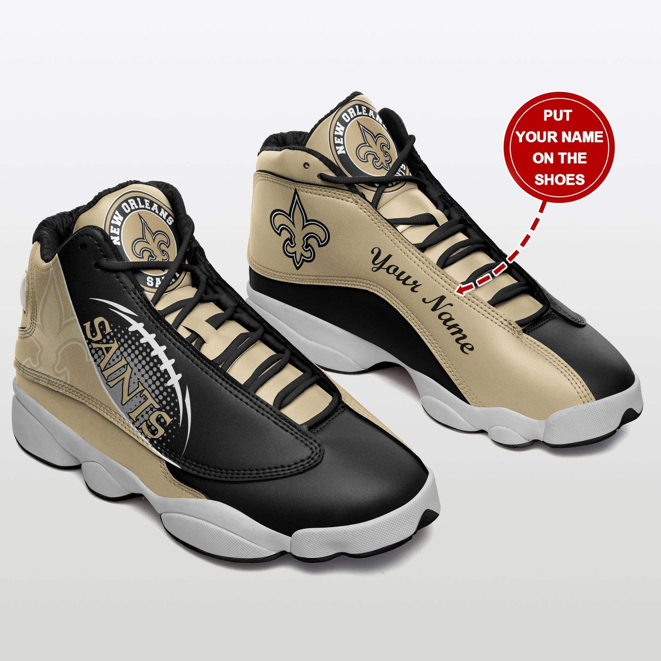 JWFancy New Orleans Saints NFL AJ13 Sneakers Shoes For Men And Women