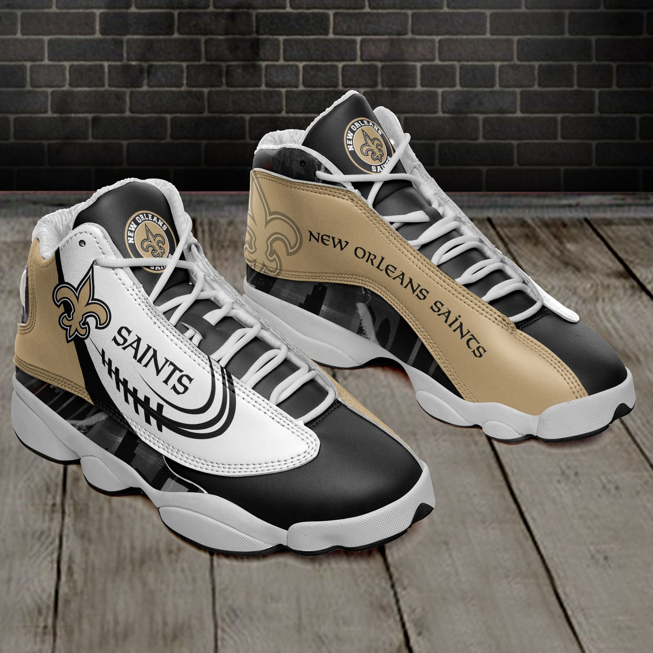 JWFancy New Orleans Saints NFL AJ13 Sneakers Shoes For Men And Women