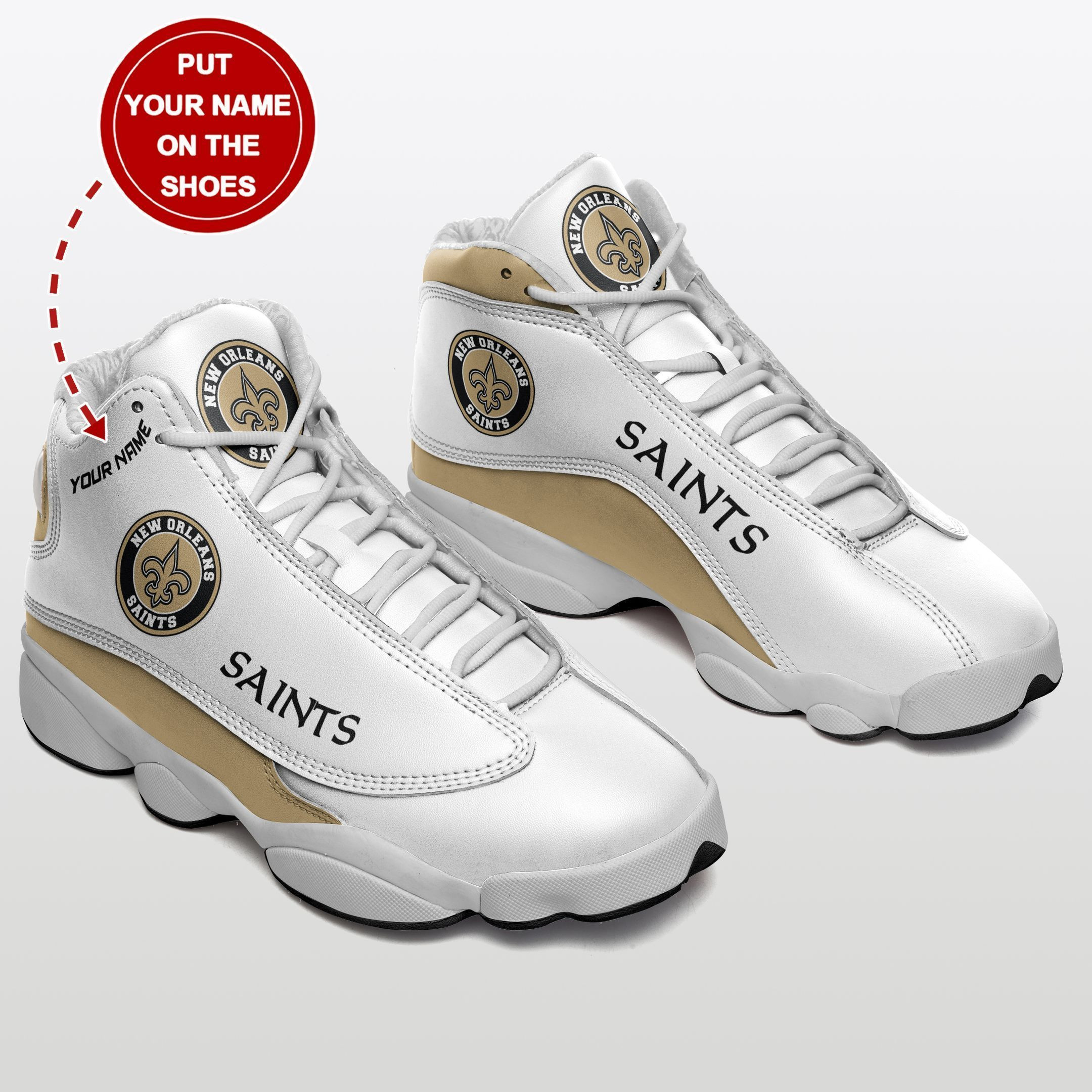 JWFancy New Orleans Saints NFL AJ13 Sneakers Shoes For Men And Women