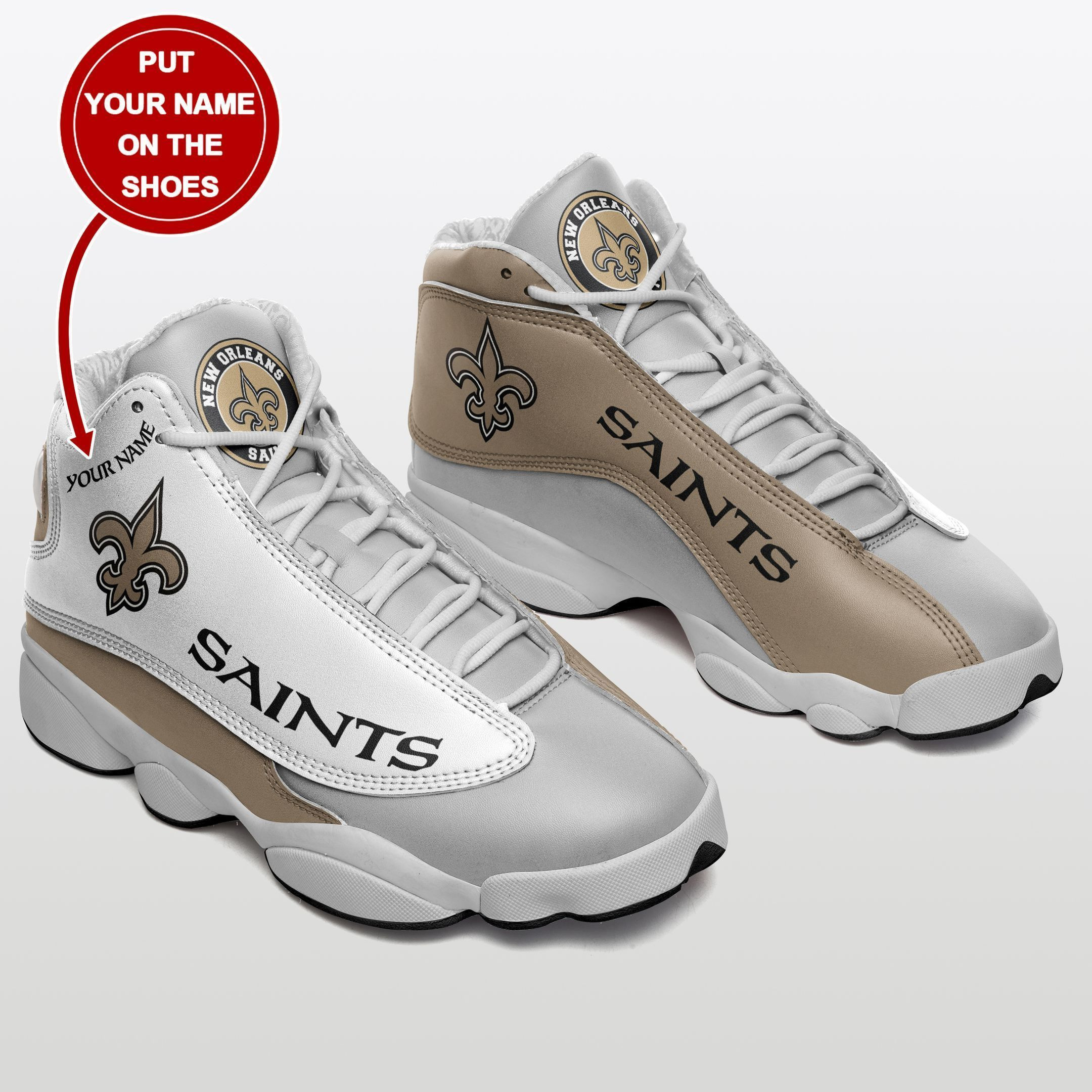 JWFancy New Orleans Saints NFL AJ13 Sneakers Shoes For Men And Women