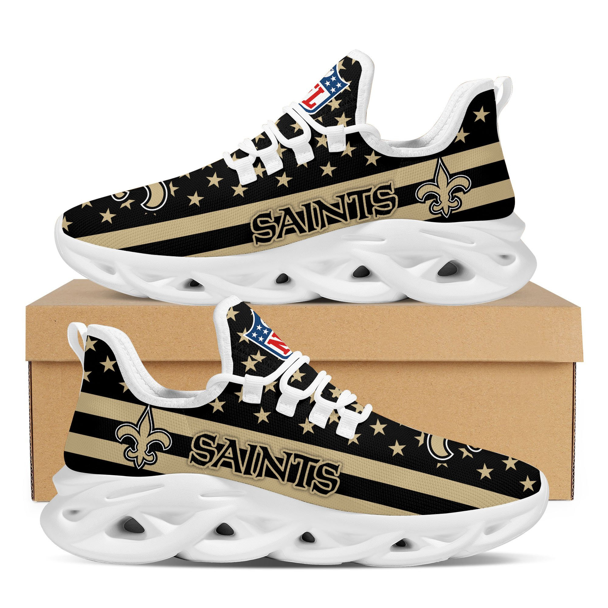 JWFancy New Orleans Saints NFL Max Soul Shoes Sneakers For Men And Women