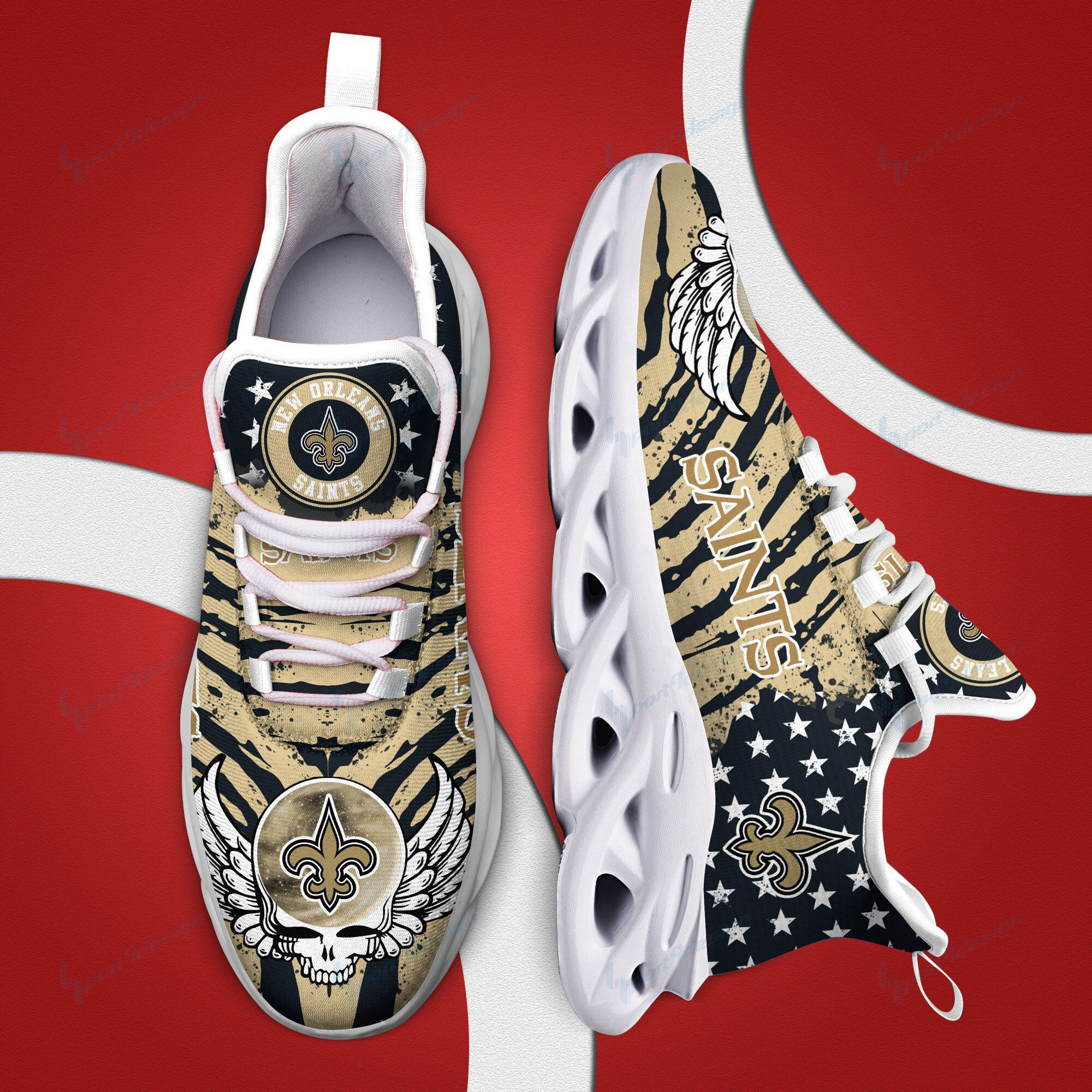 JWFancy New Orleans Saints NFL Max Soul Shoes Sneakers For Men And Women