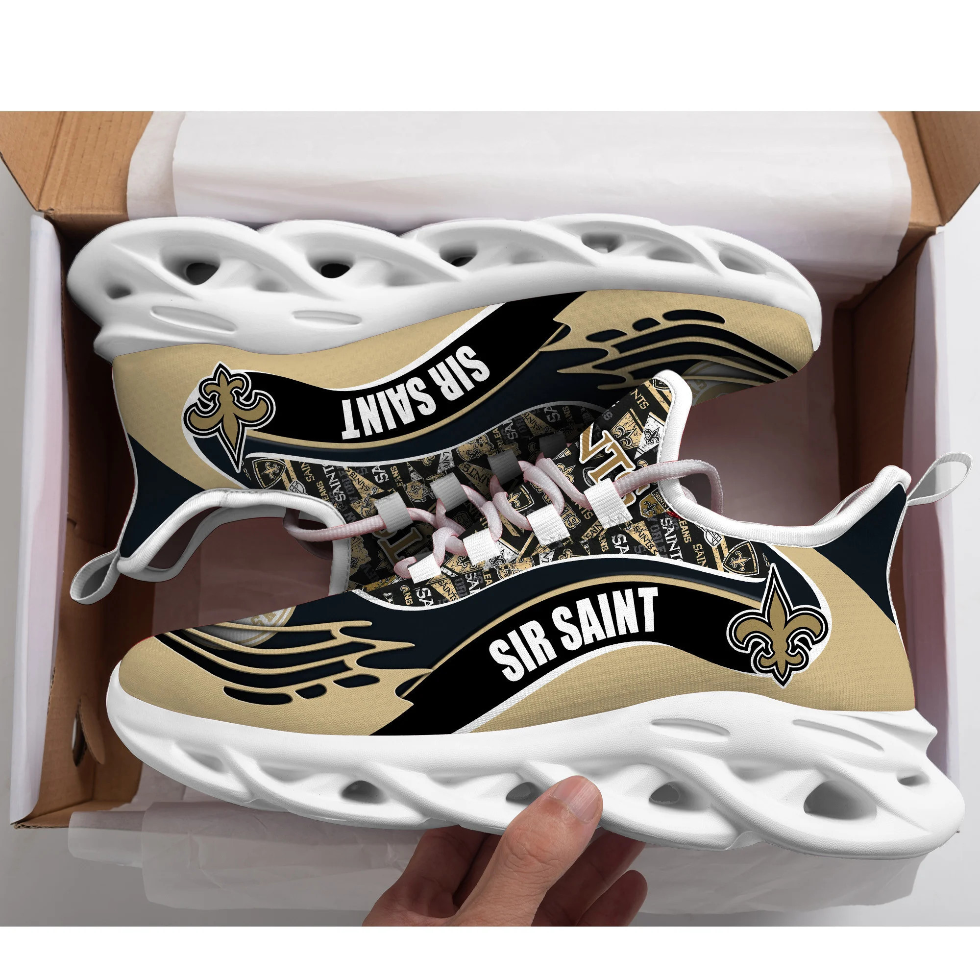 JWFancy New Orleans Saints NFL Max Soul Shoes Sneakers For Men And Women