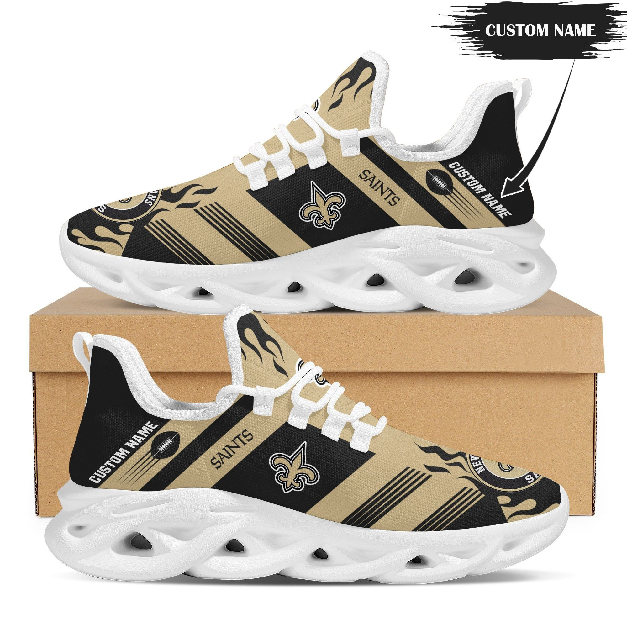 JWFancy New Orleans Saints NFL Max Soul Shoes Sneakers For Men And Women