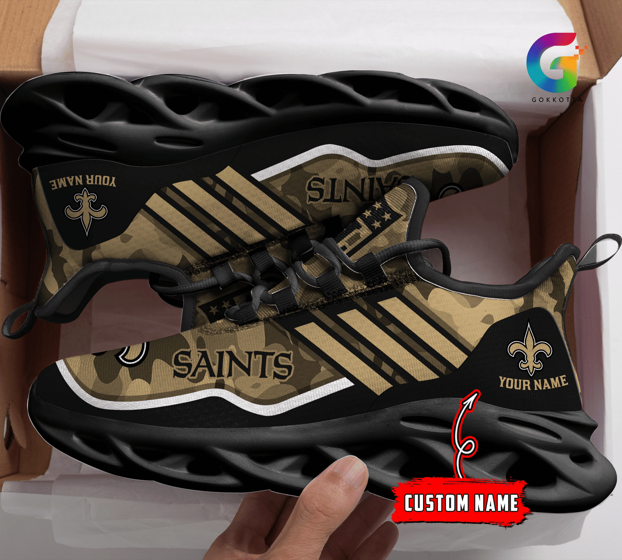 JWFancy New Orleans Saints NFL Max Soul Shoes Sneakers For Men And Women