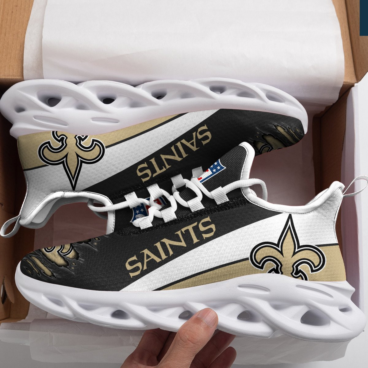 JWFancy New Orleans Saints NFL Max Soul Shoes Sneakers For Men And Women