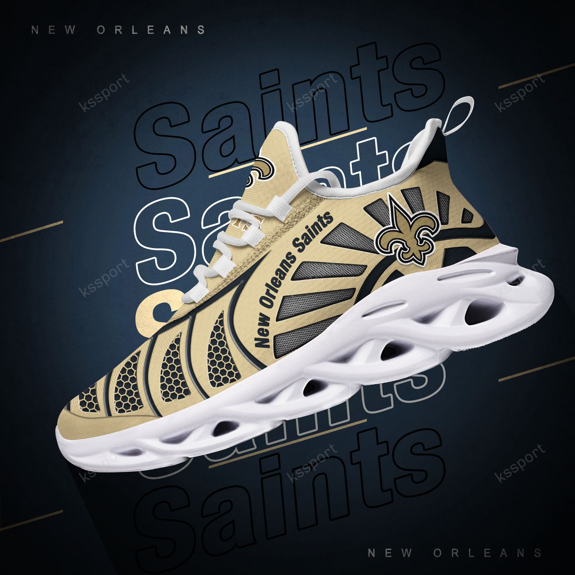 JWFancy New Orleans Saints NFL Max Soul Shoes Sneakers For Men And Women