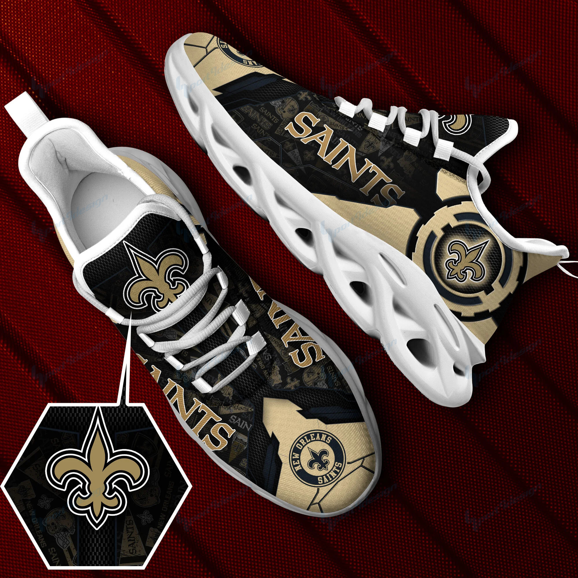 JWFancy New Orleans Saints NFL Max Soul Shoes Sneakers For Men And Women