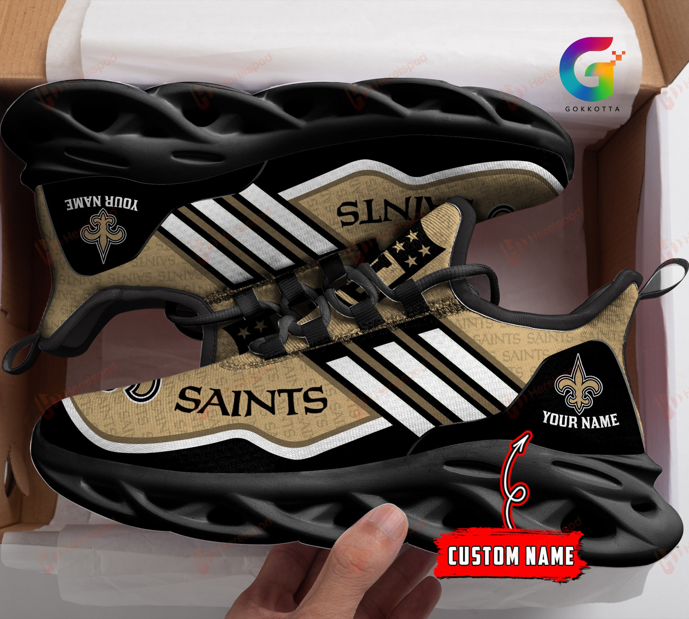 JWFancy New Orleans Saints NFL Max Soul Shoes Sneakers For Men And Women
