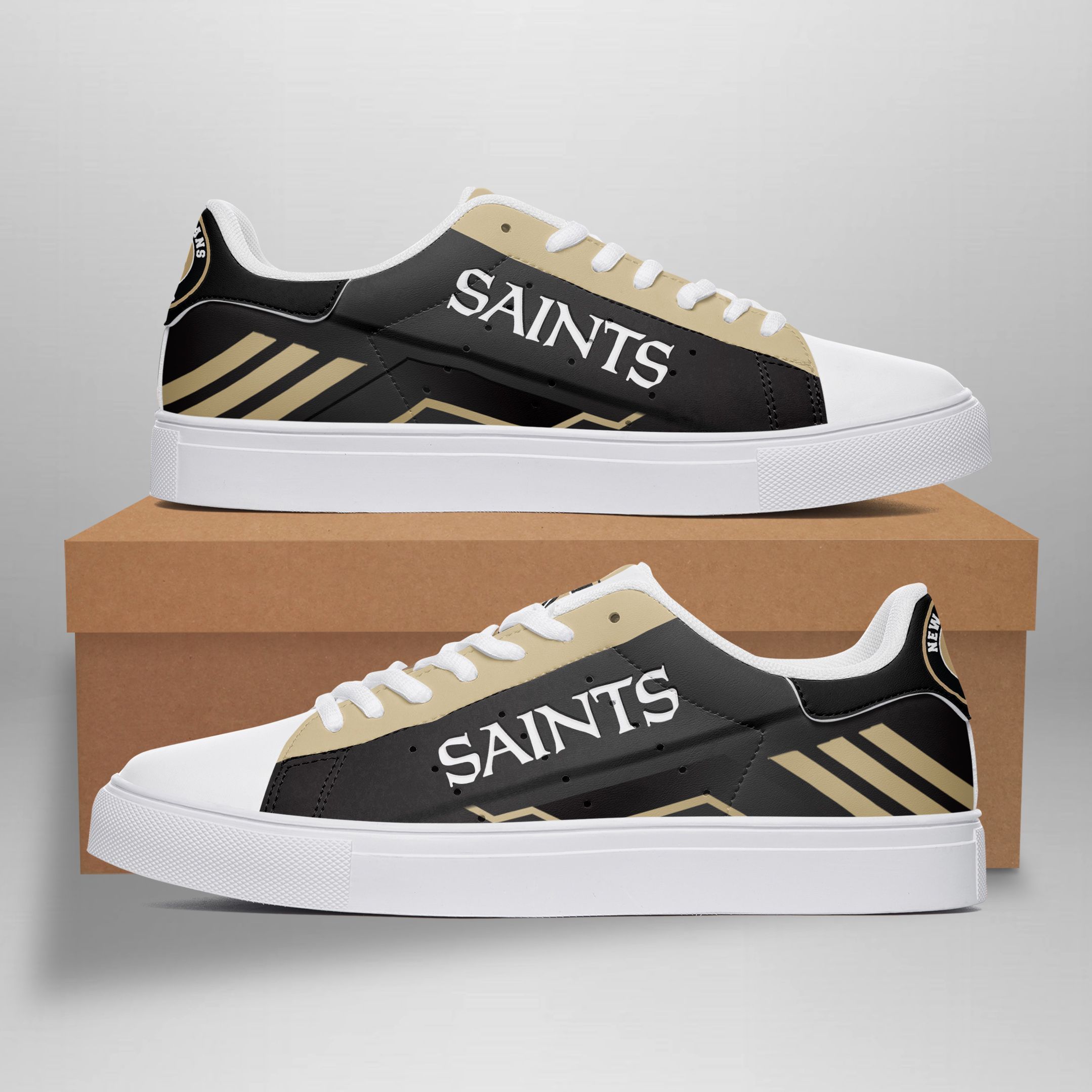 JWFancy New Orleans Saints Skate Stan Shoes Sneakes For Men And Women